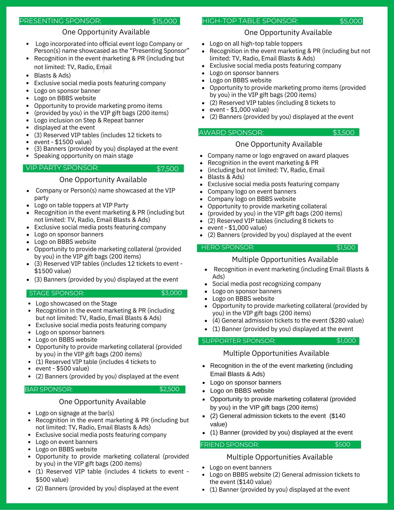 Sponsor Catalogue 