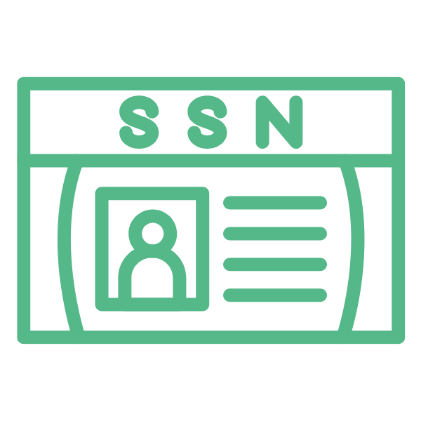 Stylized graphic of a social security card